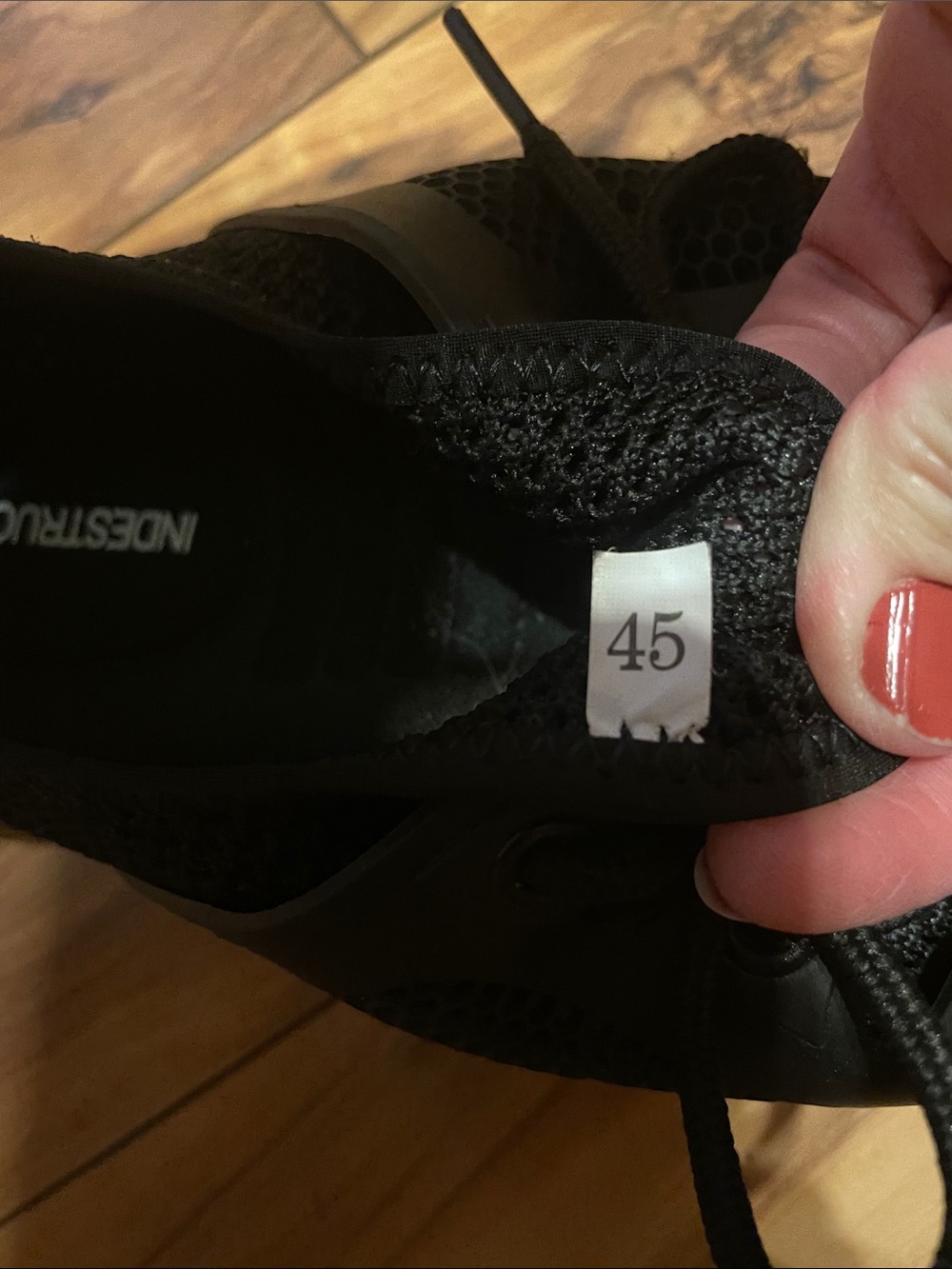Indestructible Shoes black shoes size 45/11.5 - Picture 3 of 6